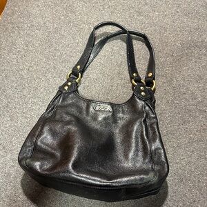 Coach Black Leather Shoulder Bag